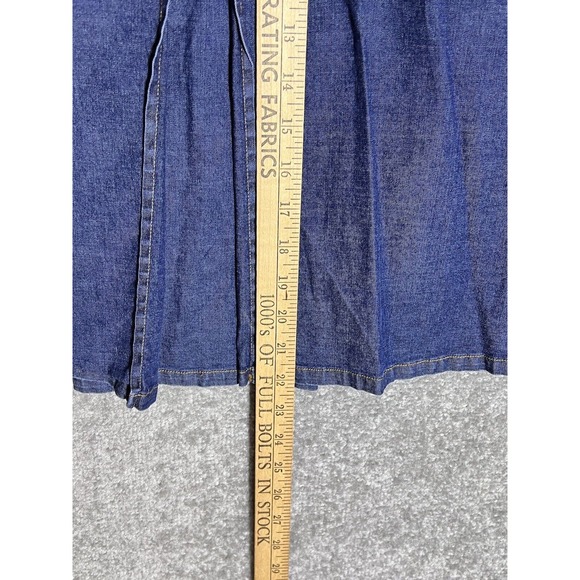 Isaac Mizrahi For Target A-Line Front Slit Jean Skirt Womens Size 8 Stretch Blue - Picture 9 of 9